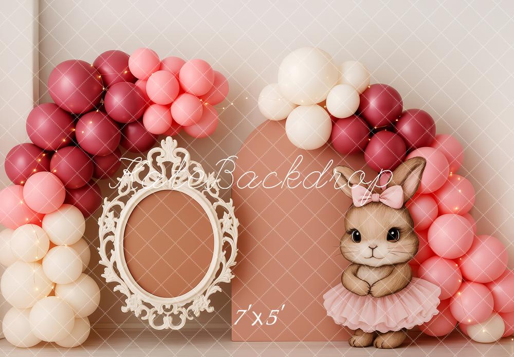 Sfondi di Compleanno Bunny Balloon Frame Designed by Patty Roberts