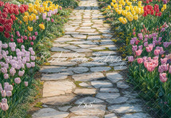 Sfondo per Pavimento del Giardino di Tulipani Primaverili Designed by Emetselch
