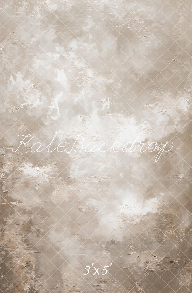 Kate Beige Abstract Texture Printed Backdrop Designed by GQ