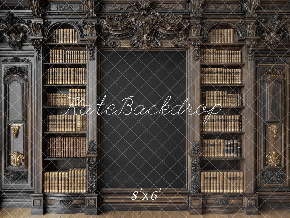 Kate Graduation Vintage Library Bookshelf Chalkboard Backdrop Designed by Mini MakeBelieve