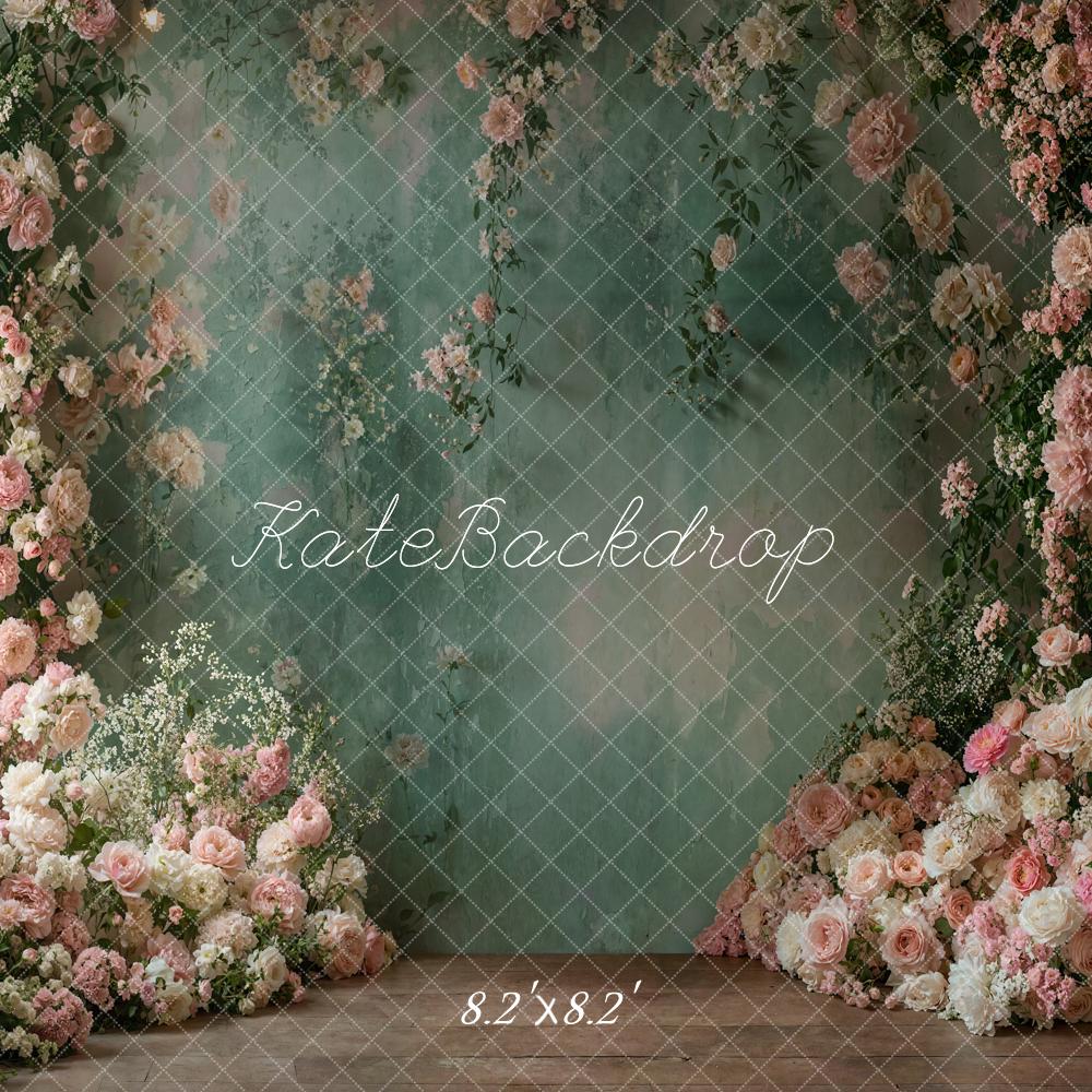 Spring Flower Arch Green Vintage Wall Foto Achtergrond Designed by Emetselch