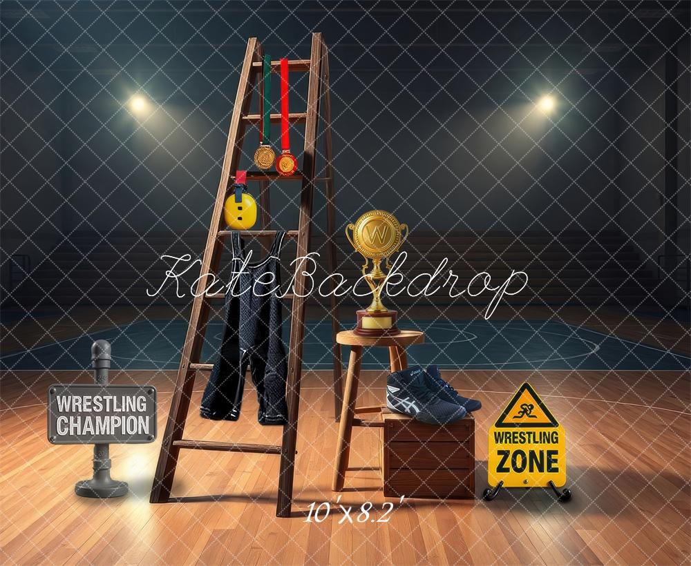 Sports Wrestling Champion Trophy Foto Achtergrond Designed by Laura Bybee