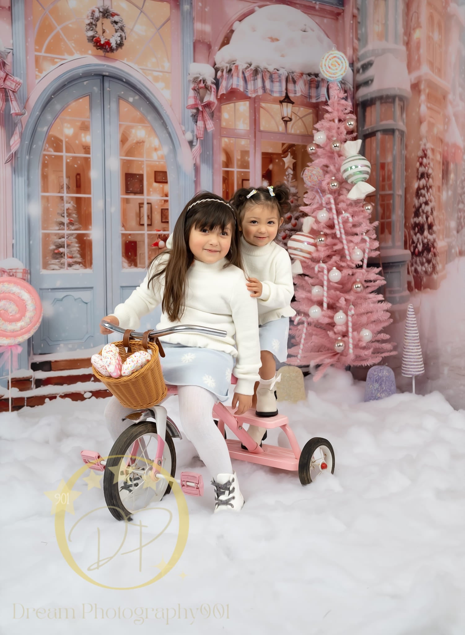 Kate Christmas Snowy Pink Street Store Room Set(8ftx8ft&10ftx8ft&8ftx10ft)