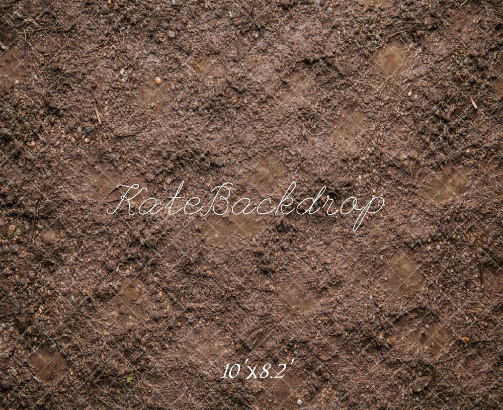 Kate Brown Dirt Ground Texture Floor Printed Backdrop Designed by Vertigo Productions