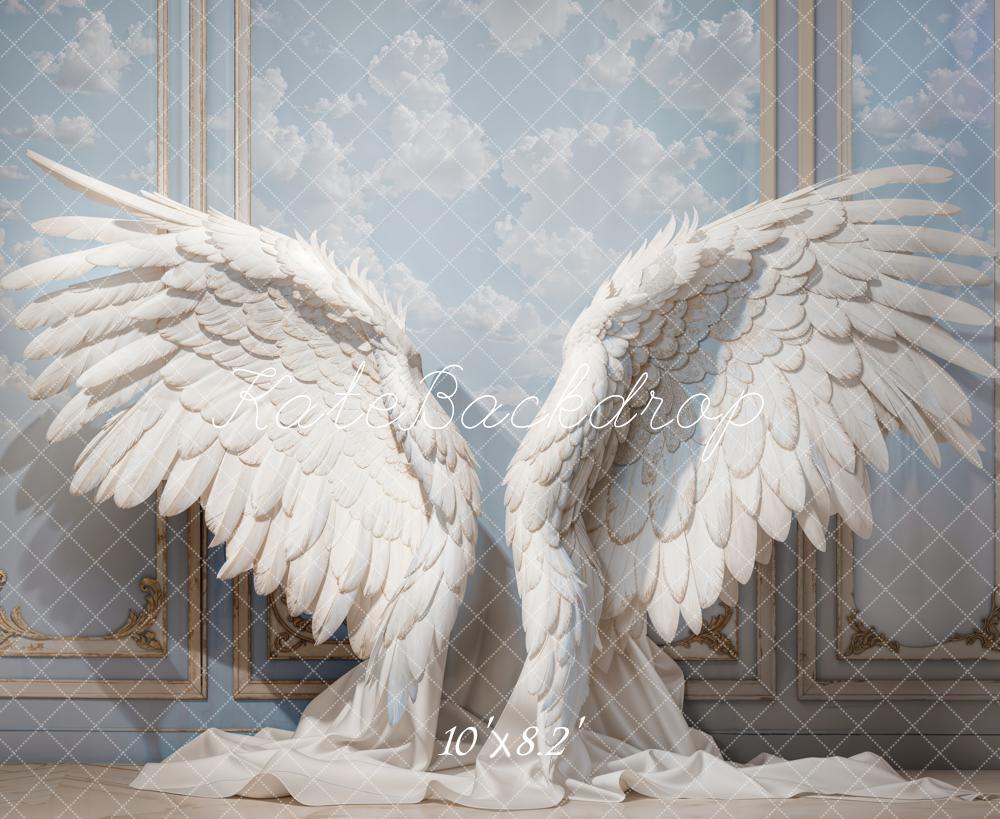 Fantasy Angel Wings Vintage Wall Backdrop Designed by Emetselch