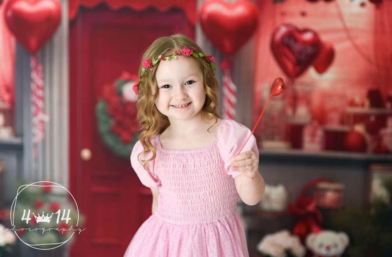 Valentine's Day Rode Winkelachtergrond Ontworpen door Chain Photography