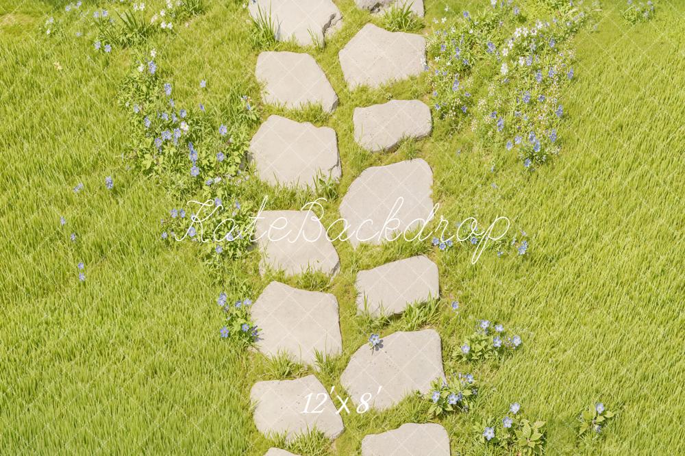 Kate Stone Pathway Green Grass Floor Backdrop Designed by Kate Image
