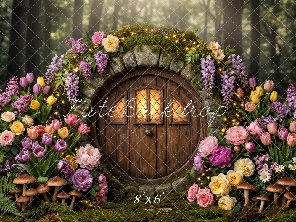 Kate Easter Enchanted Woodland Fairy Round Door Printed Backdrop Designed by Patty Roberts