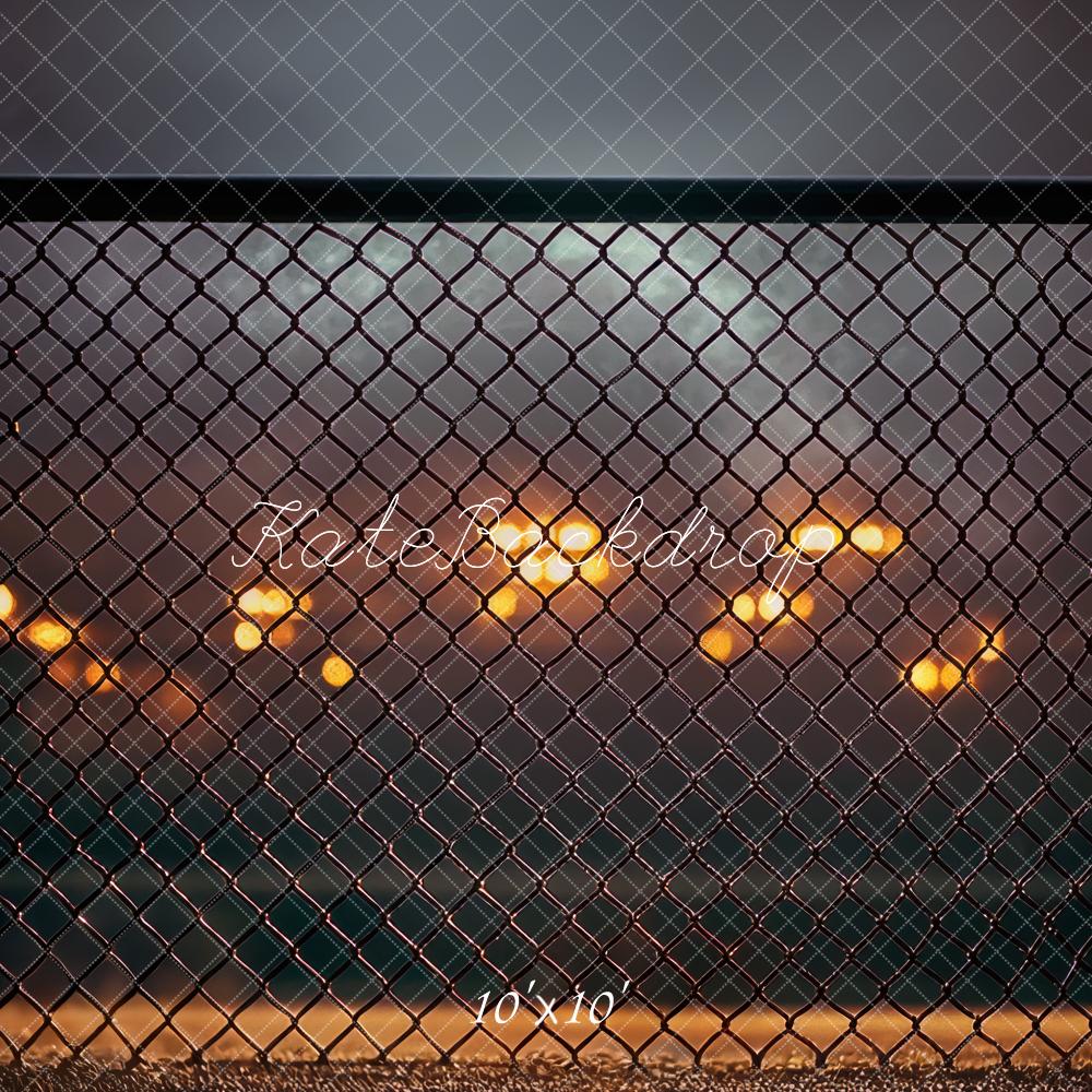 Kate Sports Chain Link Fence Bokeh Backdrop Designed by Mini MakeBelieve