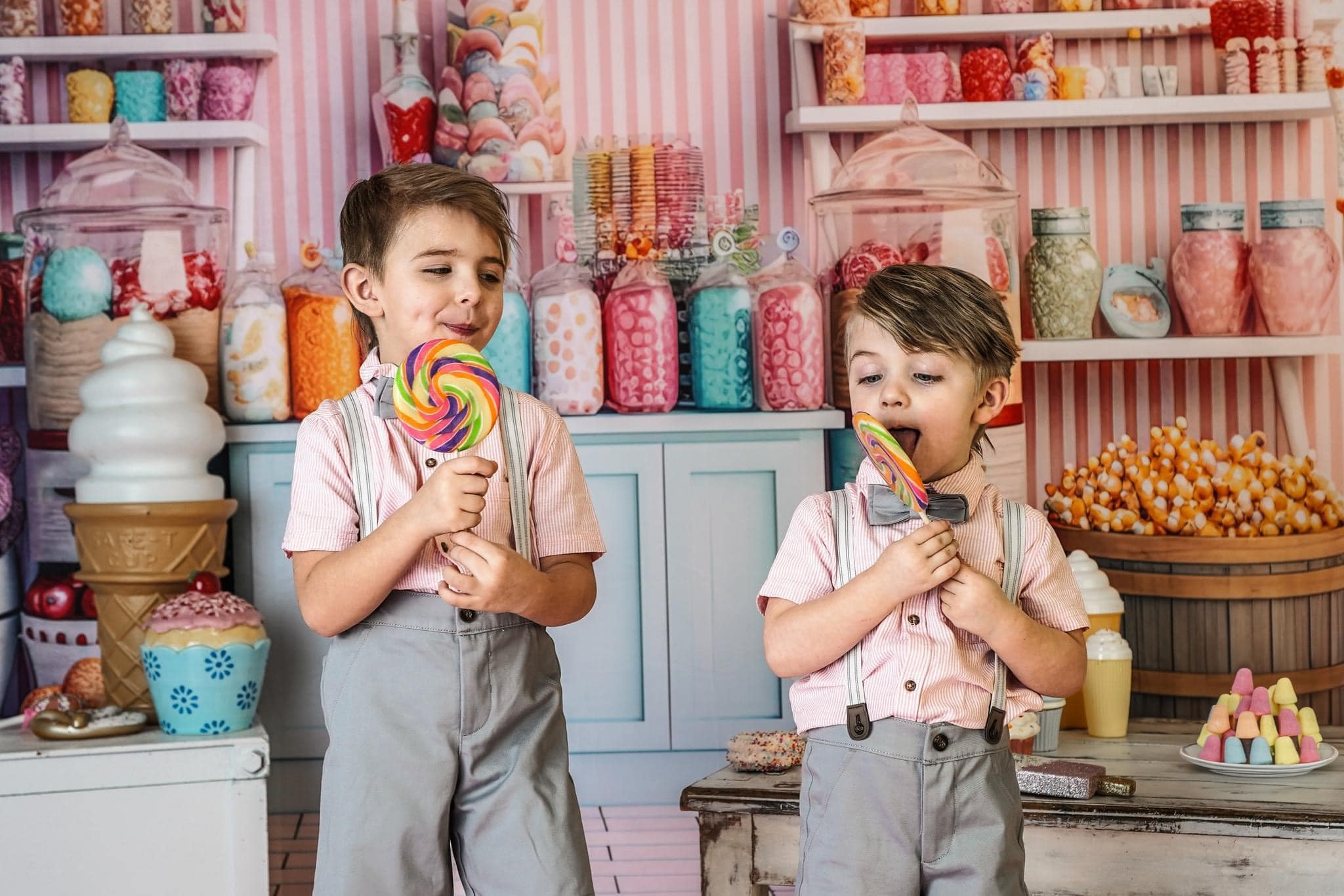 Kate Sweet Shoppe Candy Room Backdrop Designed by Angela Miller