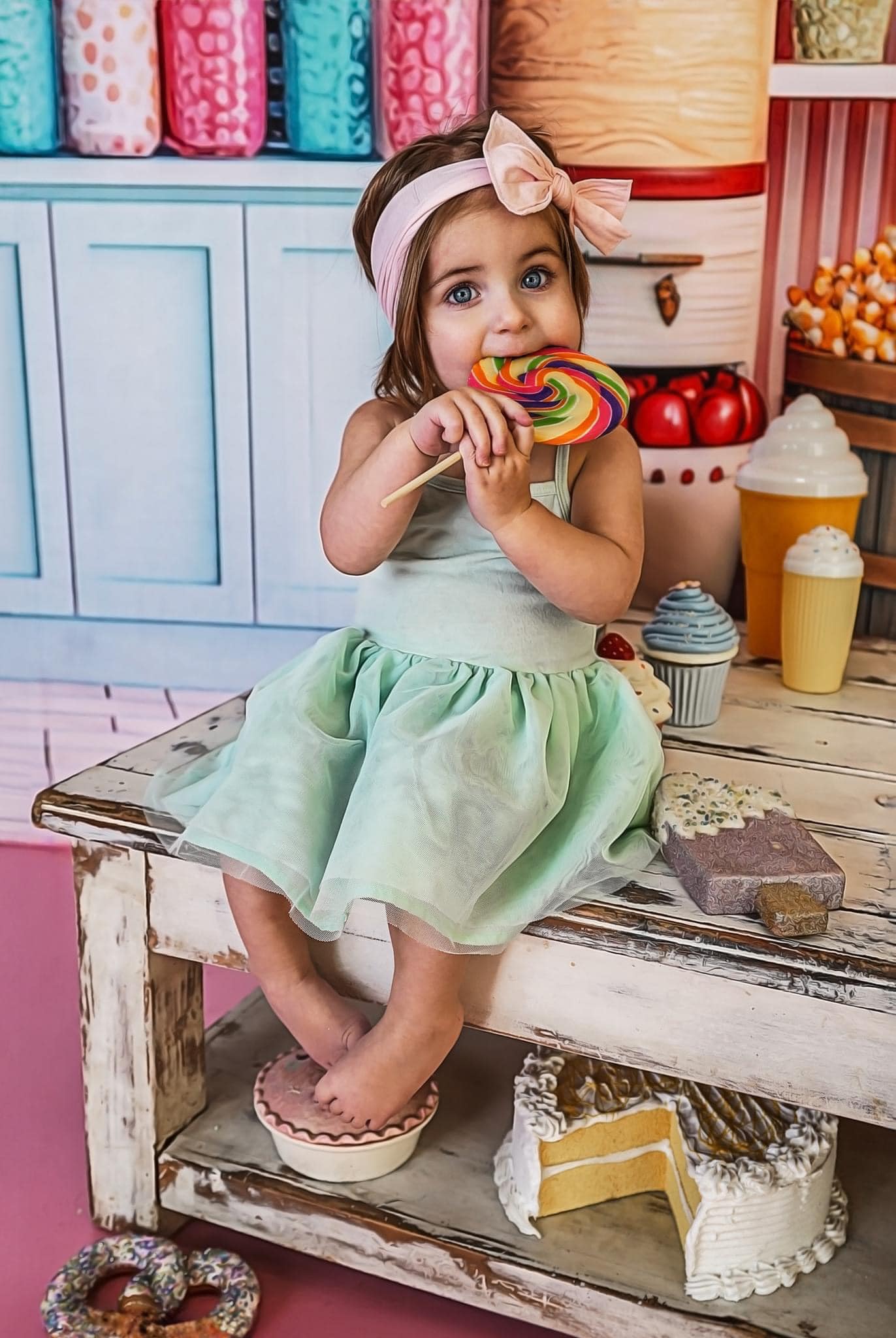 Kate Sweet Shoppe Candy Room Backdrop Designed by Angela Miller