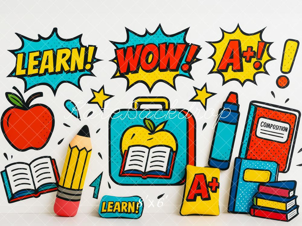 Kate Regreso a Clases Cómic A+ Fondo Diseñado por Patty Roberts