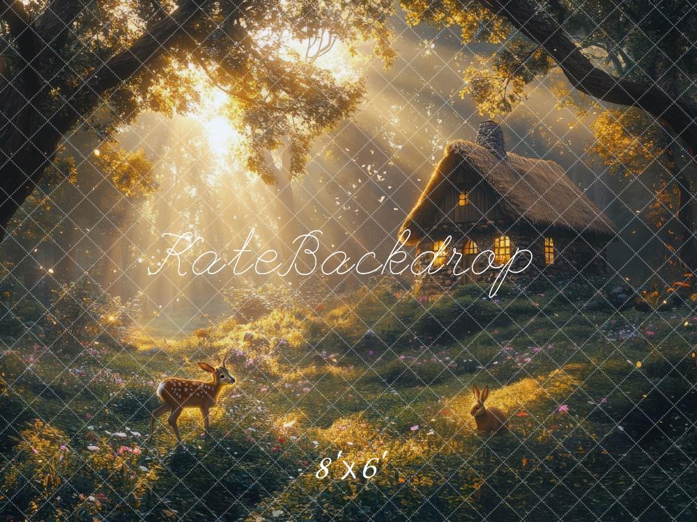 Fairy Forest Cottage Foto Achtergrond Designed by Mini MakeBelieve