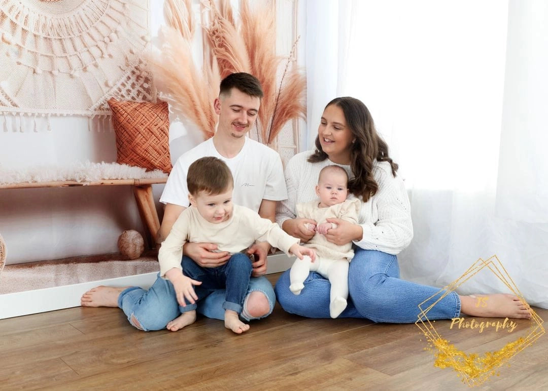 Zomerse Boho Kamer Foto Achtergrond Ontworpen door Chain Photography