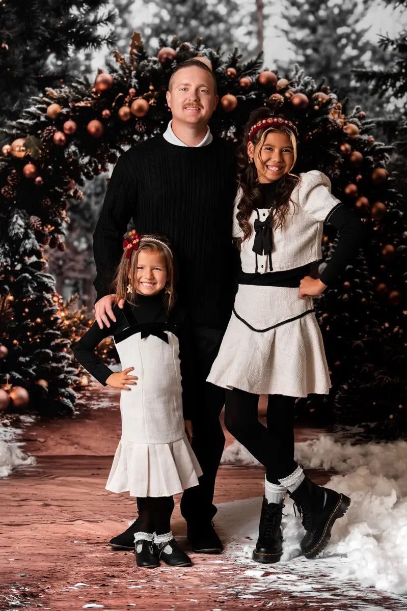 Fondo de Bosque de Arco del Árbol de Navidad Diseñado por Emetselch