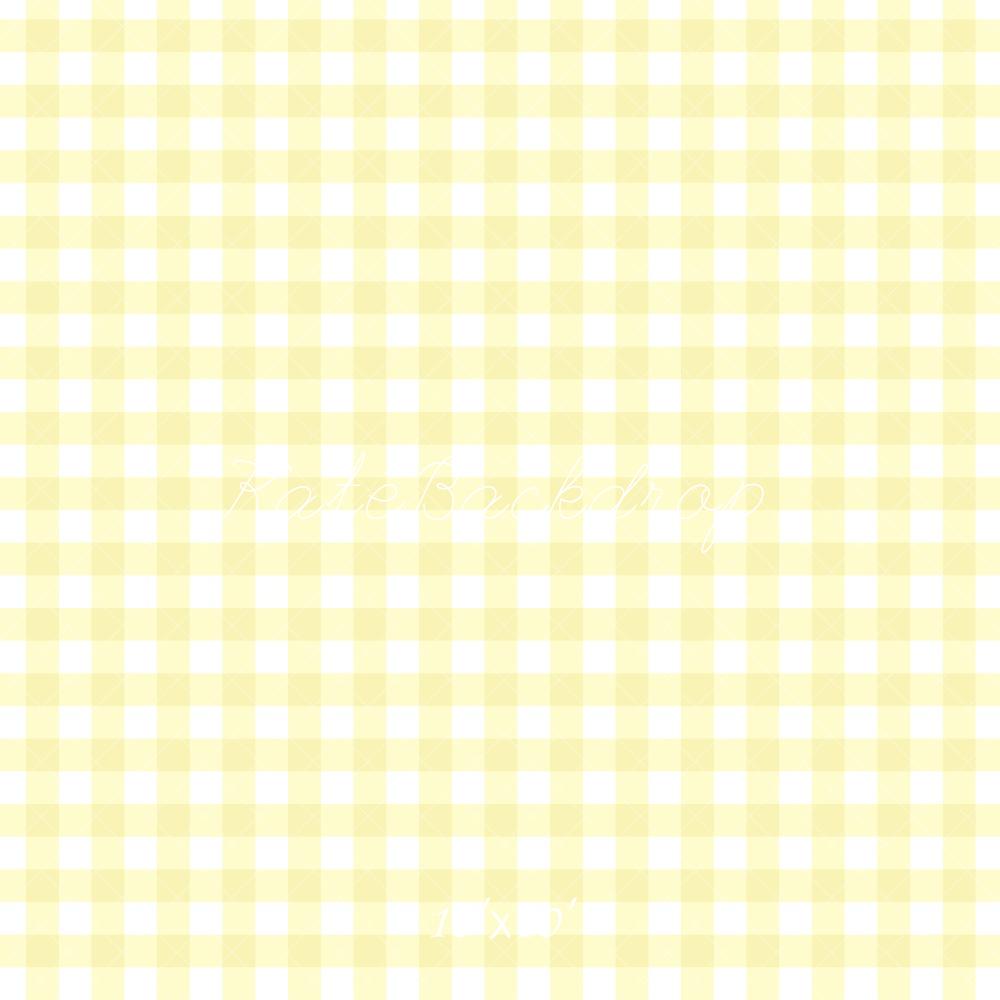 Kate Yellow Gingham Pattern Backdrop Designed by Mandy Ringe Photography
