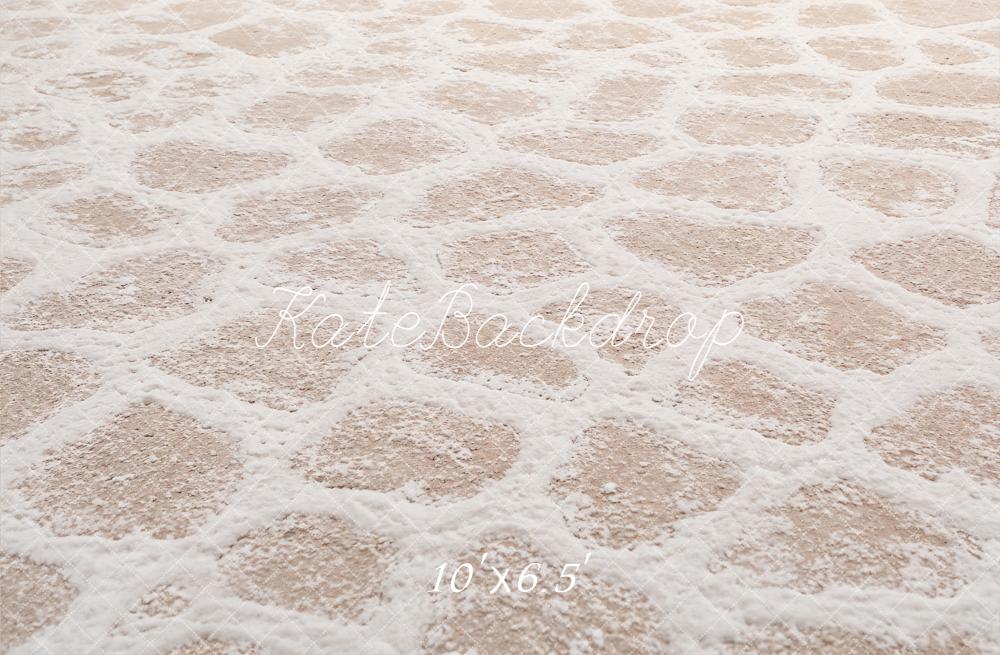 Kate Beige Snowy Cobblestone Floor Printed Backdrop Printed Backdrop Designed by Emetselch