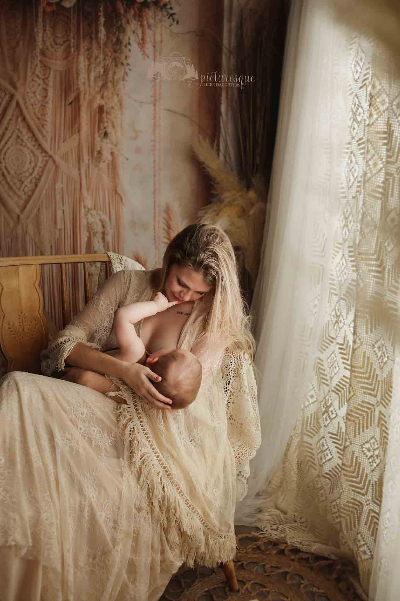 (🔥🔥20% Off Code:BOHO20)Kate Boho Floral Pampas Grass Macrame Curtain Backdrop Designed by Emetselch