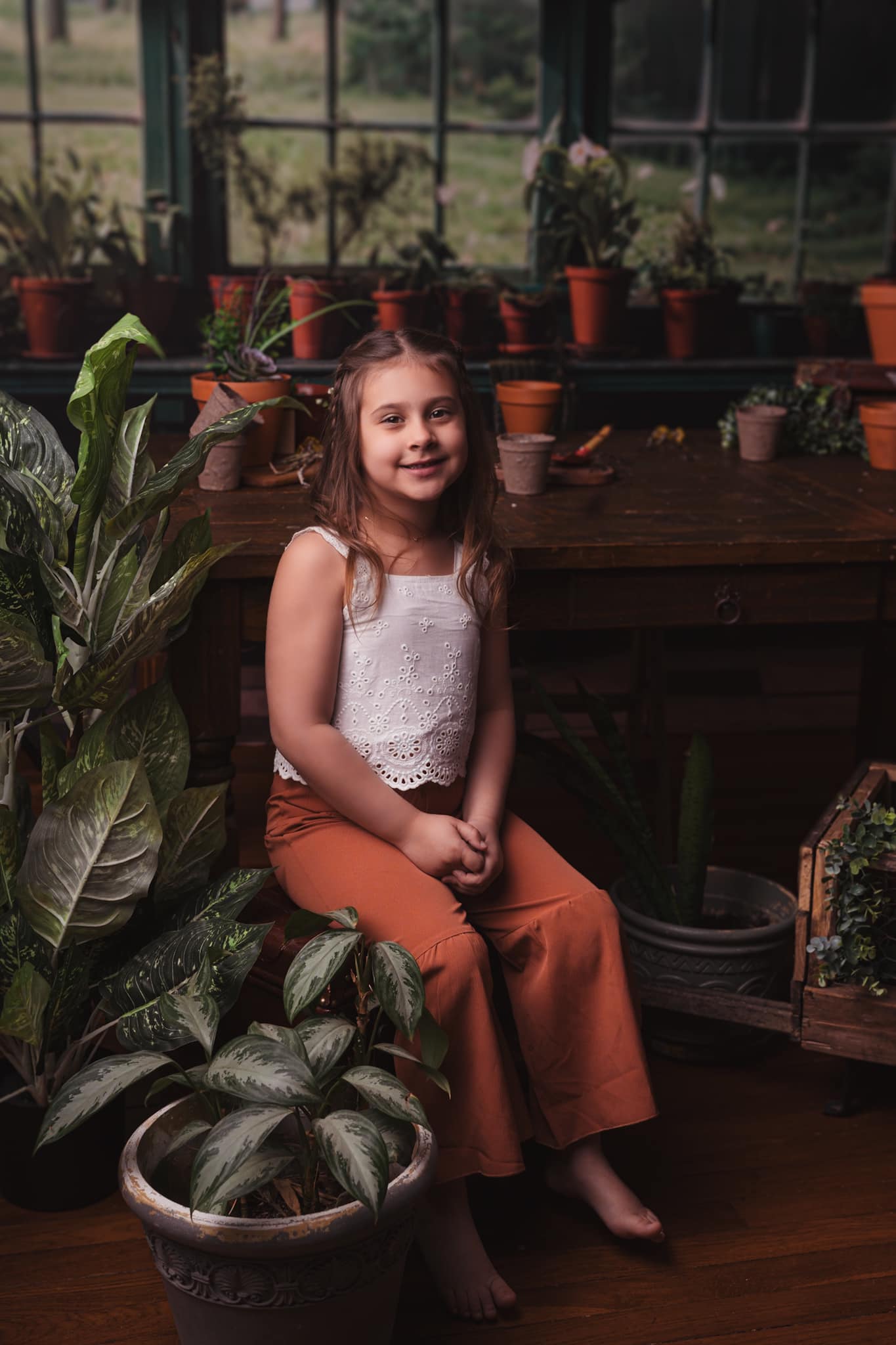 Lentegroene Planten Foto Achtergrond voor Raamruimte Ontworpen door Chain Photography