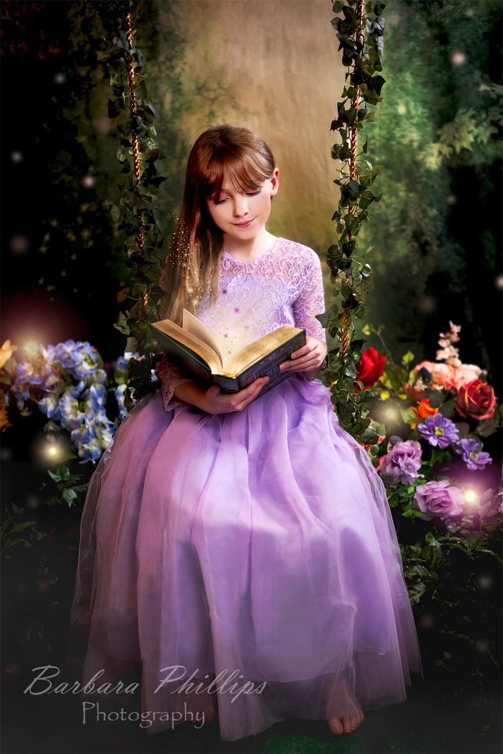 Kate Spring Green Dreamlike Fairytale Backdrops for Photoshoot - Kate Backdrop