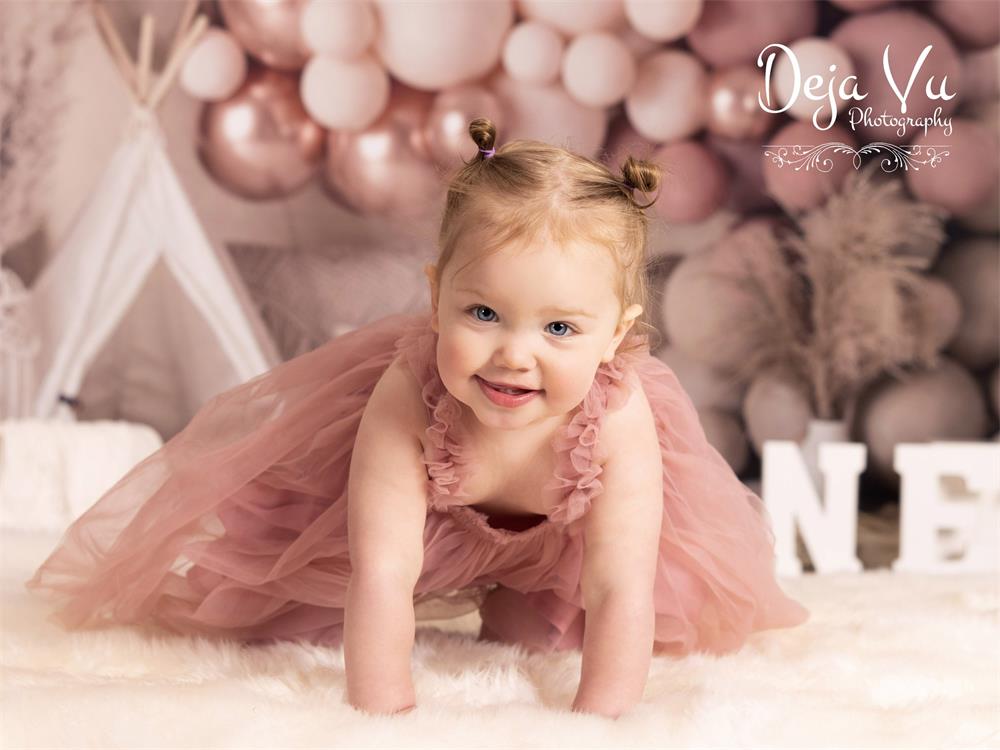 Kate Boho Balloons Tent Spring Backdrop Designed by Mandy Ringe Photography