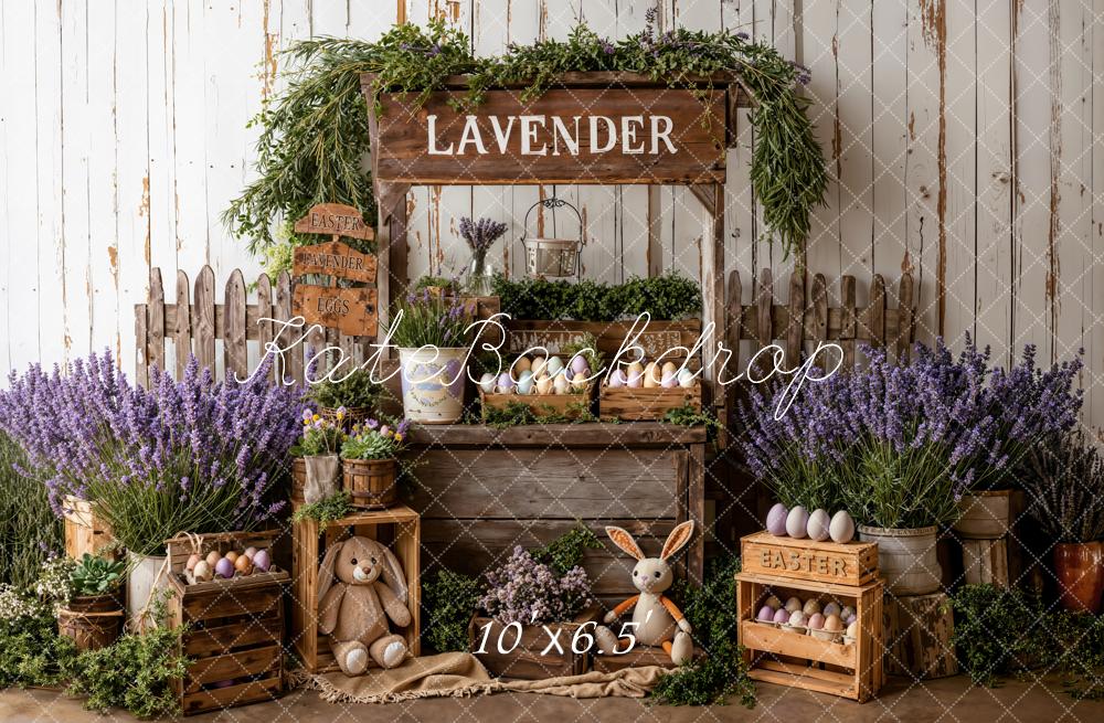 Kate Easter Lavender Market Bunny Eggs Rustic Crates Backdrop Designed by Emetselch