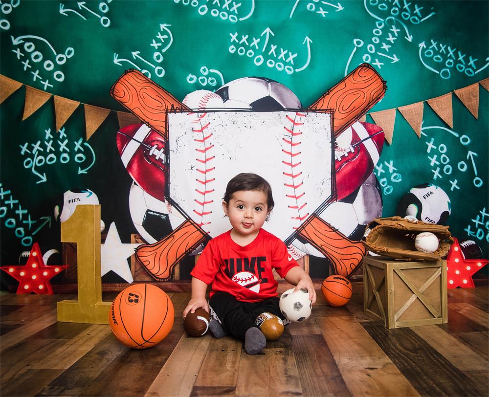 Kate All-Star Sports Strategy Chalkboard Backdrop Designed by Megan Leigh Photography