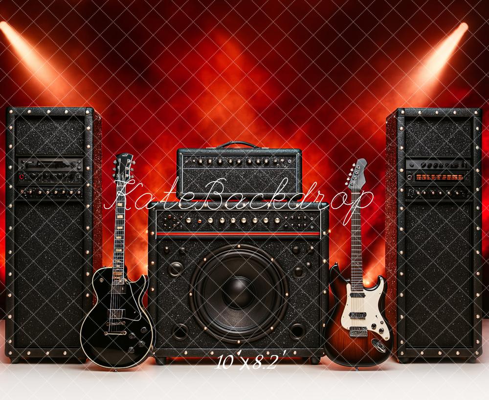 Kate Birthday Rock Roll Concert Guitar Backdrop Designed by Ashley Paul