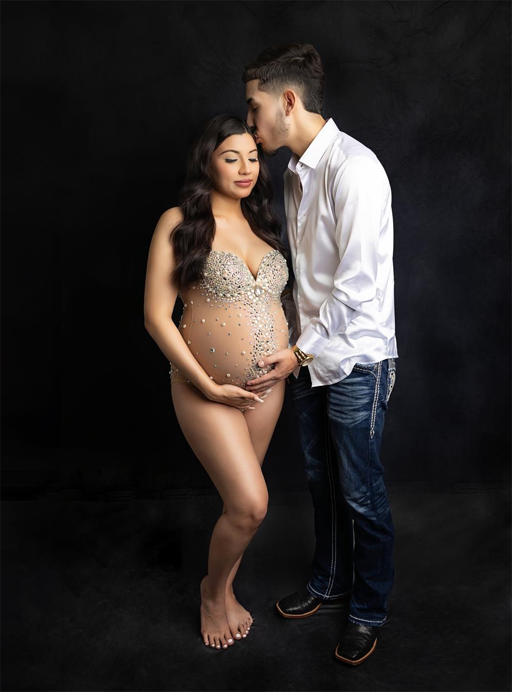 Kate Cold Black Around Gray Texture Abstract Backdrop Portrait - Kate Backdrop