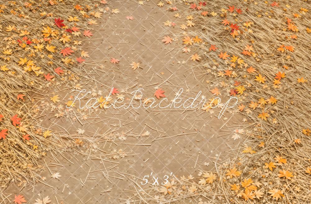 Foglie d'Autunno Sentiero Sfondo Pavimento Designed by Kate Image