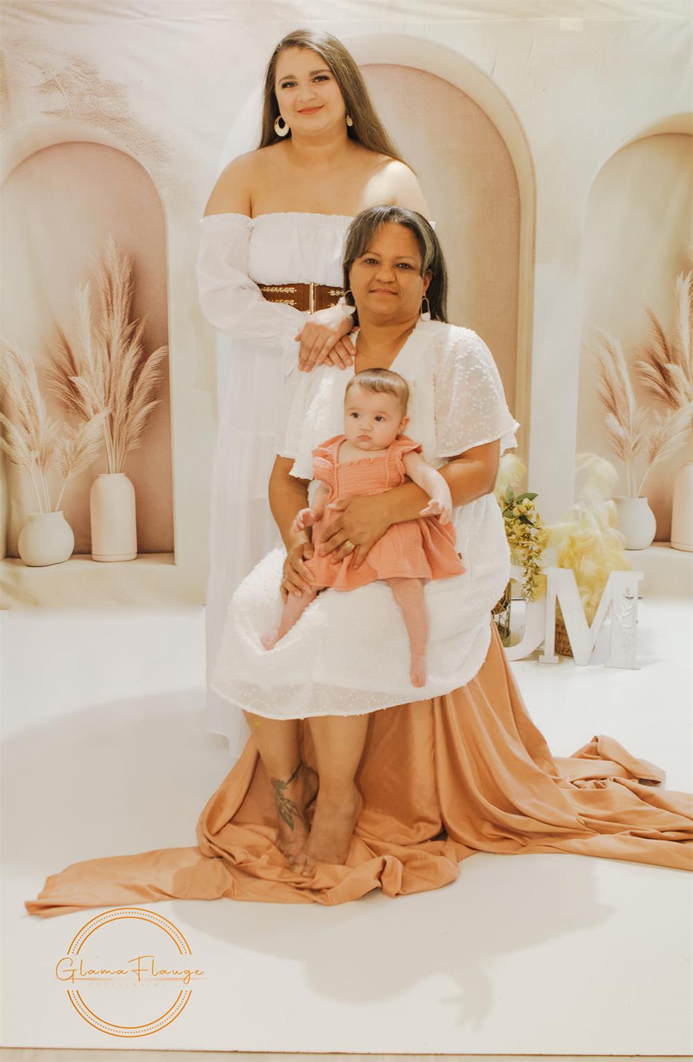 SALE Kate Boho Neutral Pampas Grass Beige Arch Wall Backdrop Designed by Patty Robert