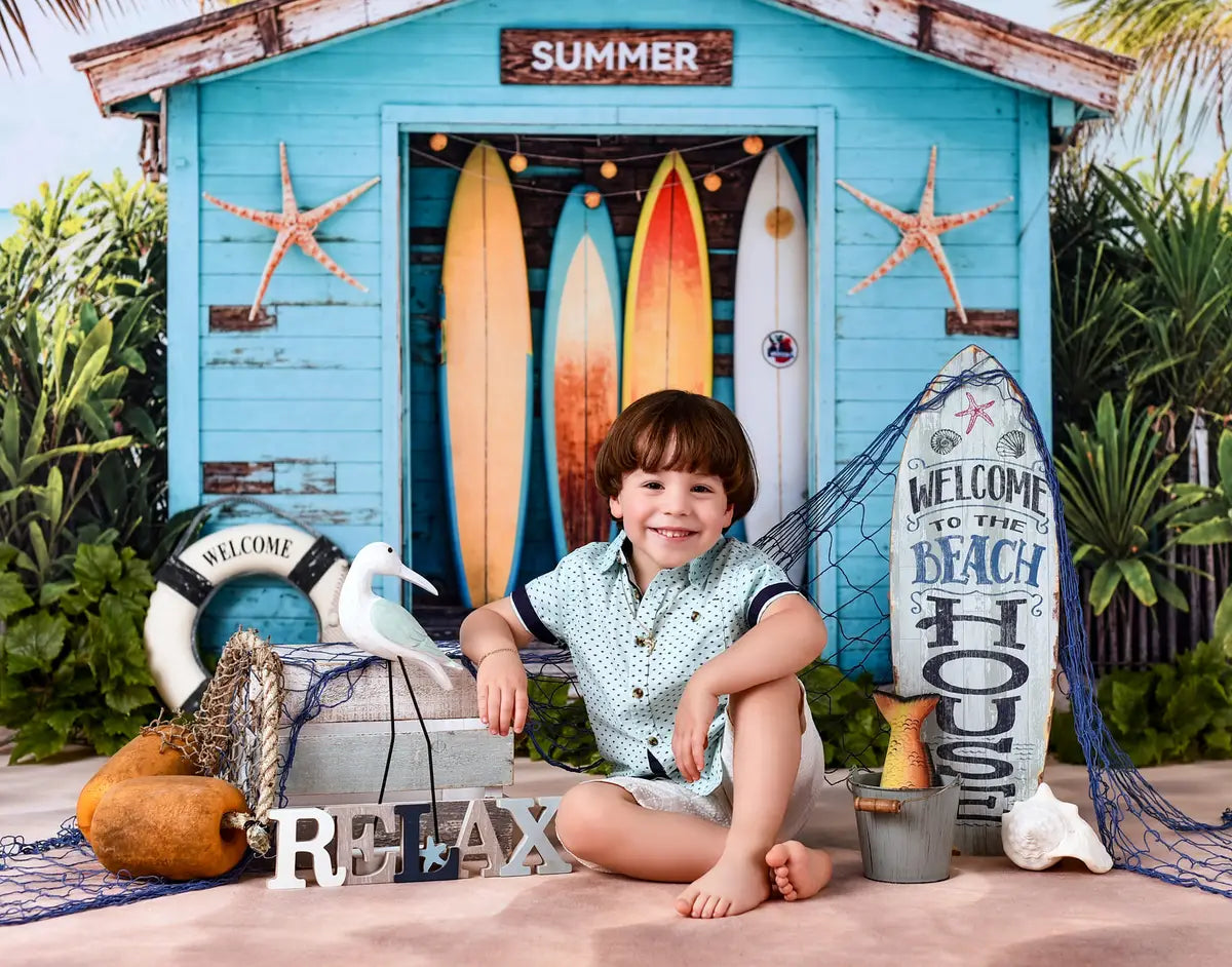 Kate Summer Surfboards Beach House Backdrop Designed by Chain Photography