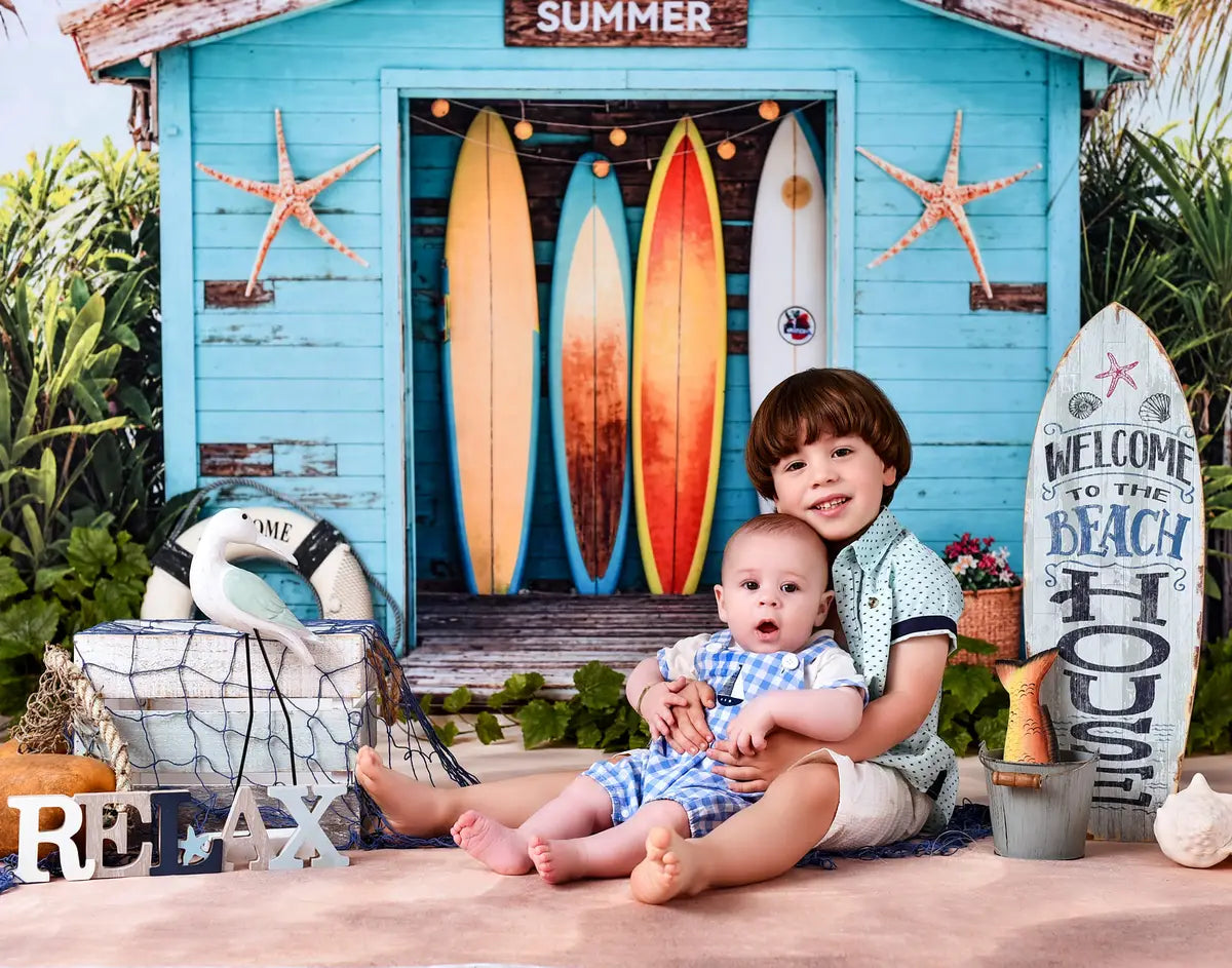 Kate Summer Surfboards Beach House Backdrop Designed by Chain Photography