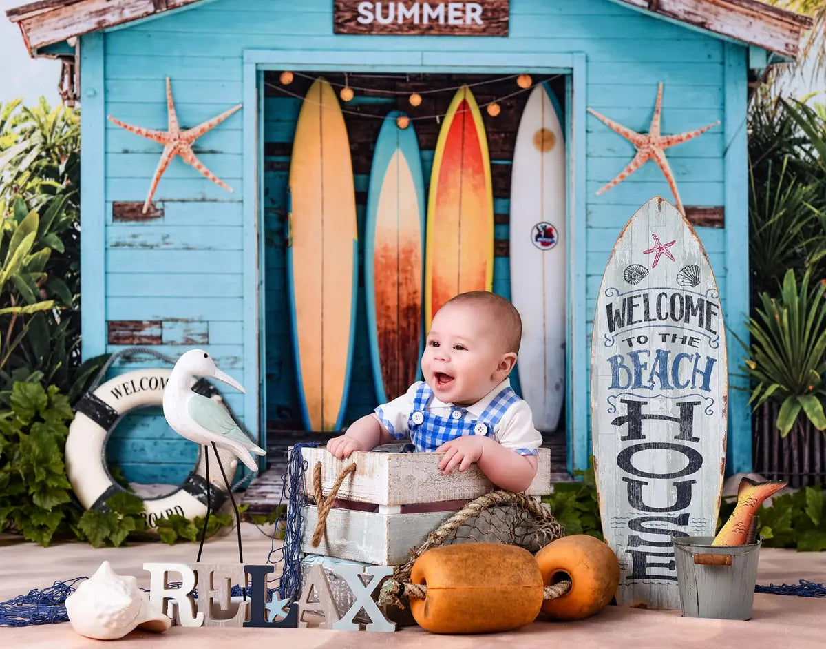 Kate Summer Surfboards Beach House Backdrop Designed by Chain Photography