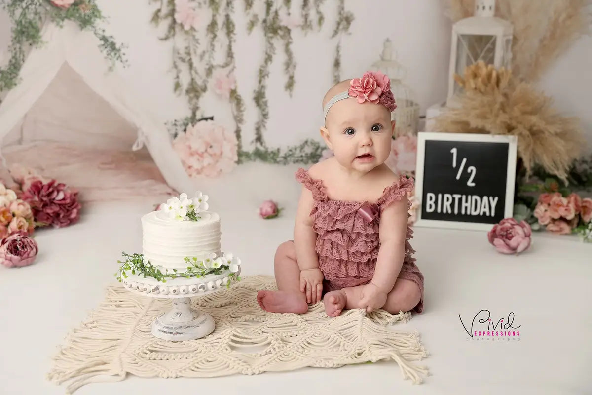 Kate Boho Floral Tent Backdrop Designed by Melissa King