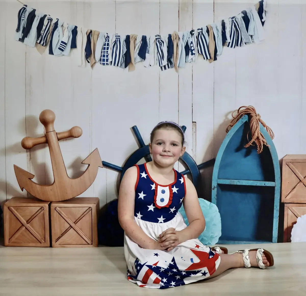 Sailor Boy\\Children Nautical Backdrop Ontworpen Door Mandy Ringe Fotografie