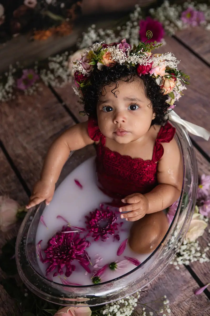 Kate Painterly Fine Art Floral Interior Room with Dried Flowers Backdrop Designed by Mini MakeBelieve