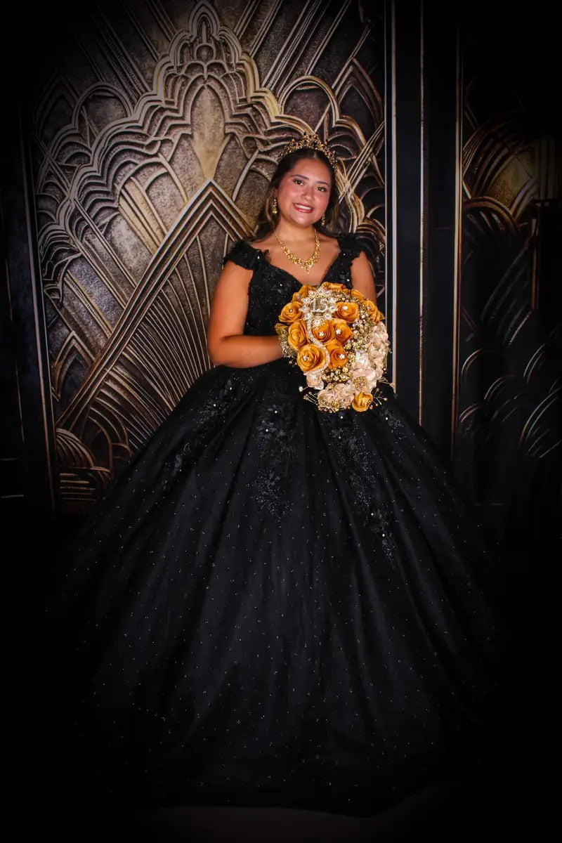 Zwart en Goud Art Deco Gatsby Deur Foto Achtergrond Ontworpen door Mandy Ringe Photography