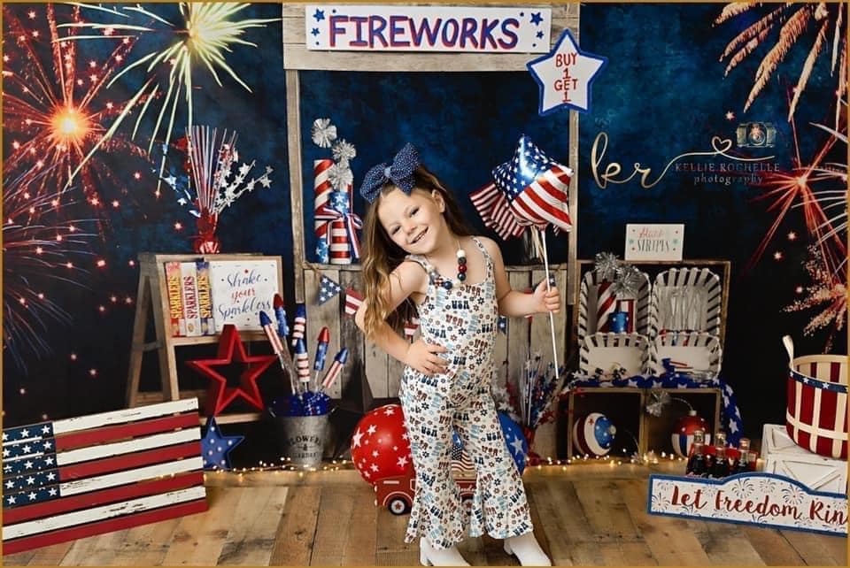 Kate 4th of July Firework Stand Backdrop Designed by Mandy Ringe Photography