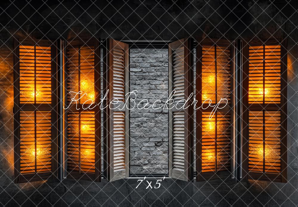 Foto Achtergrond Vintage Baksteen Shutters Licht Designed by Mini MakeBelieve