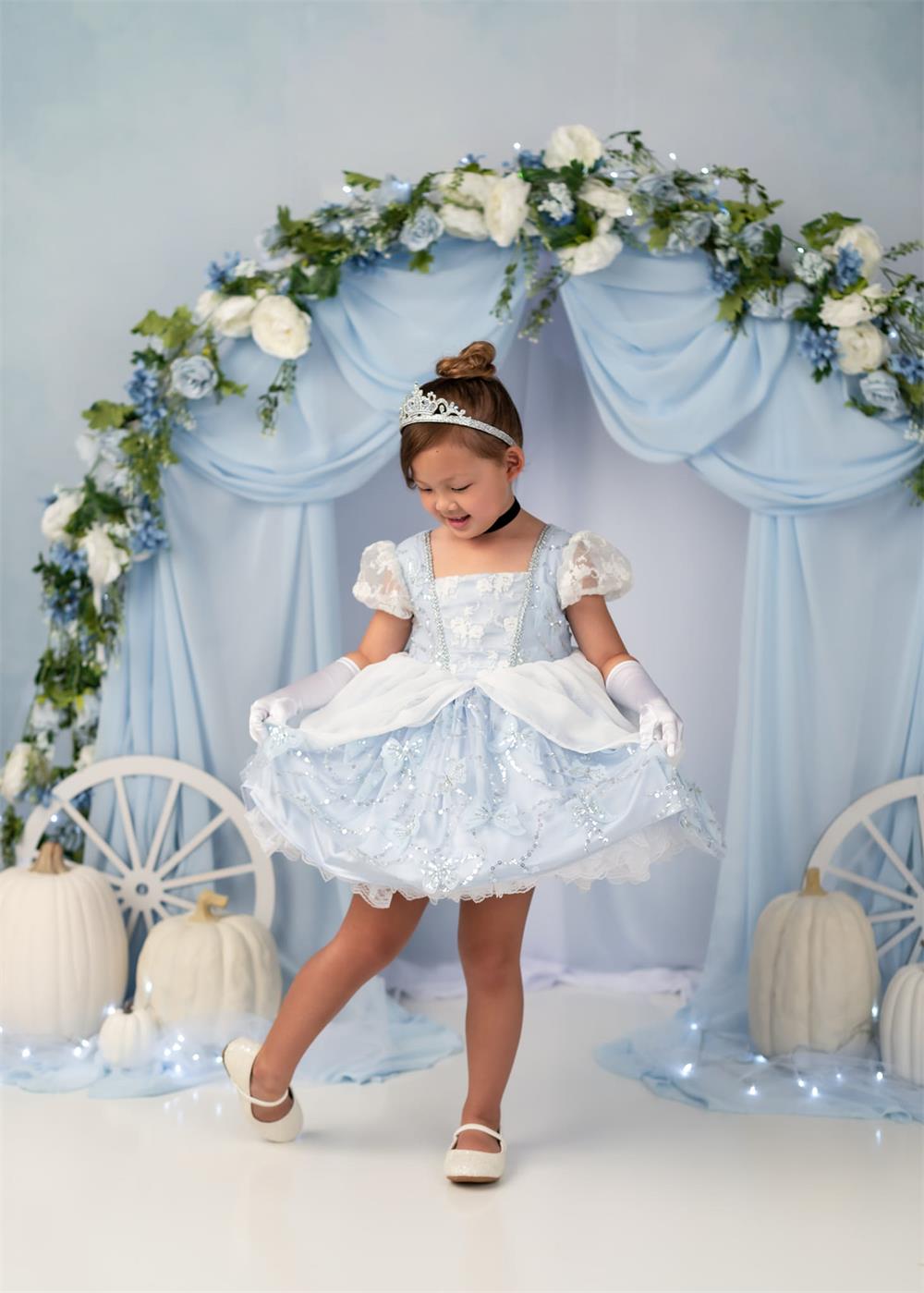 Kate Light Blue Gray Gradient Texture Backdrop for Photography