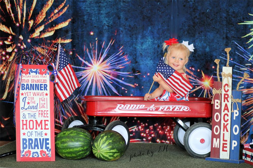 Kate Independence Day / Happy New Year Firework Celebration Backdrop Designed By Mandy Ringe Photography