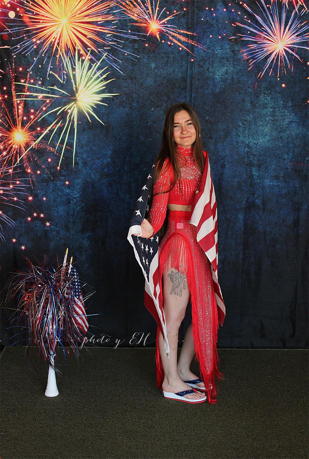 Kate Independence Day / Happy New Year Firework Celebration Backdrop Designed By Mandy Ringe Photography