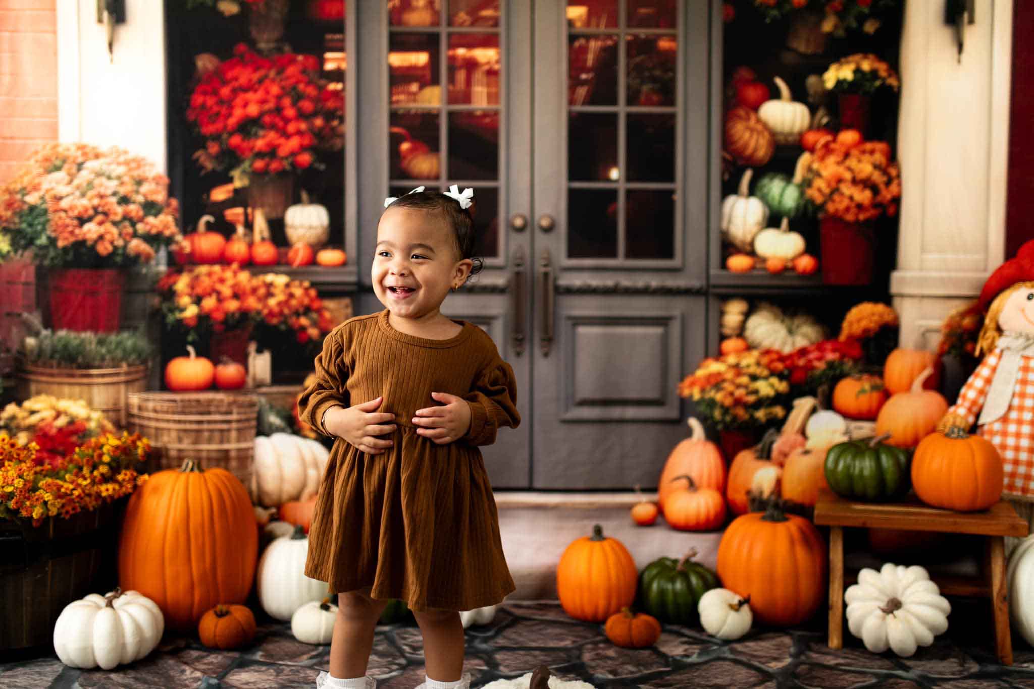 Kate Autumn Pumpkin Store Backdrop for Photography Designed by Emetselch