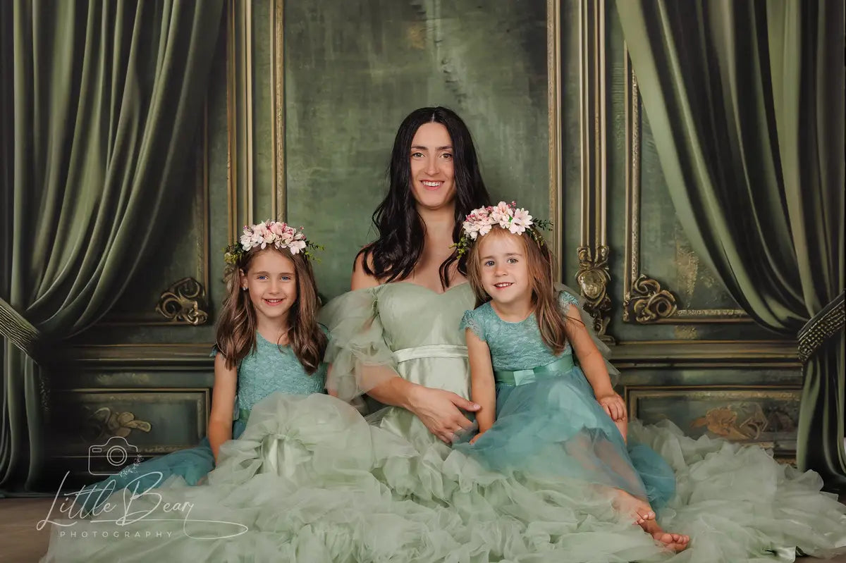 Kate Mesh Blue Custom Maternity Photoshoot Gowns