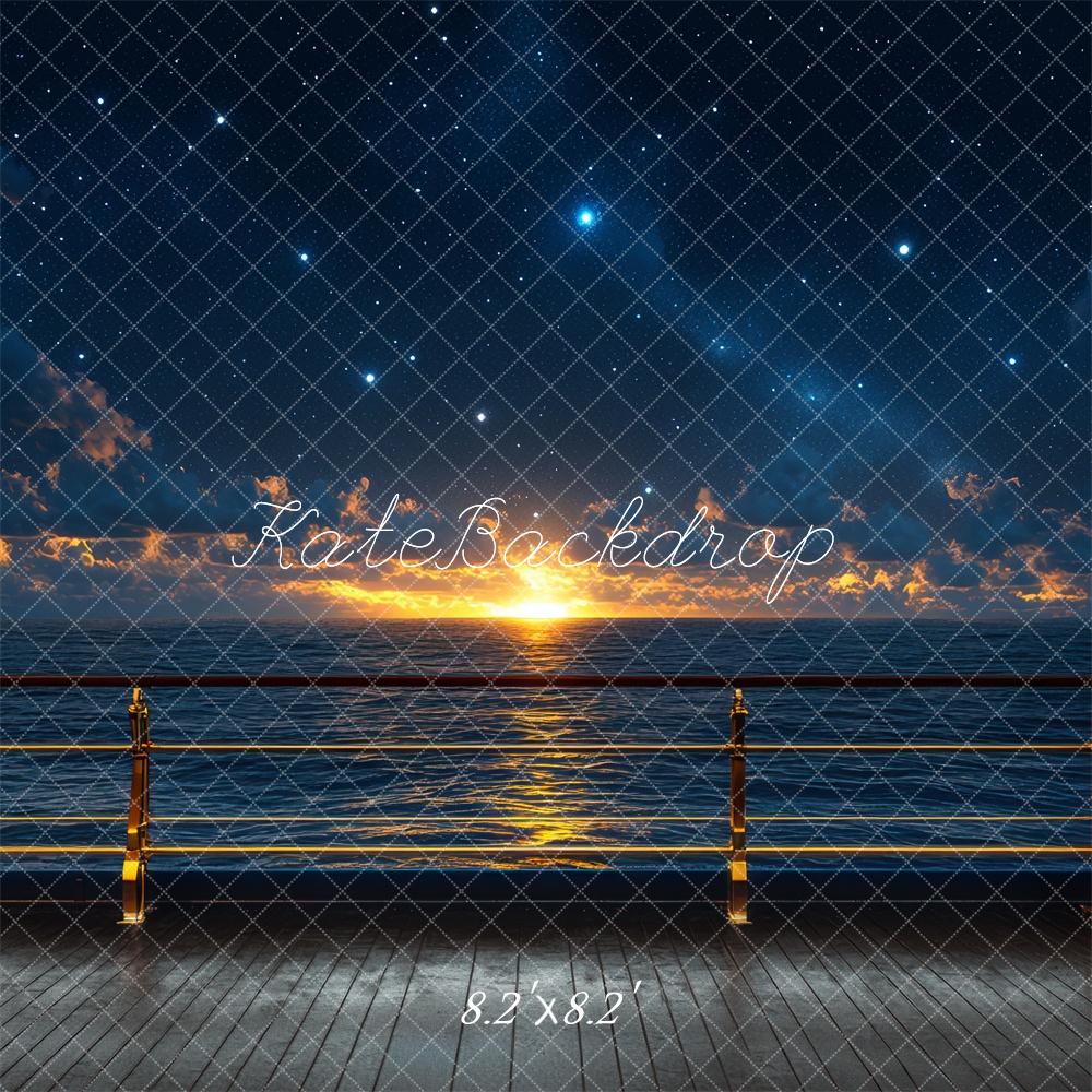 Kate Prom Luxury Ship Deck Sunset Backdrop Designed by Mini MakeBelieve