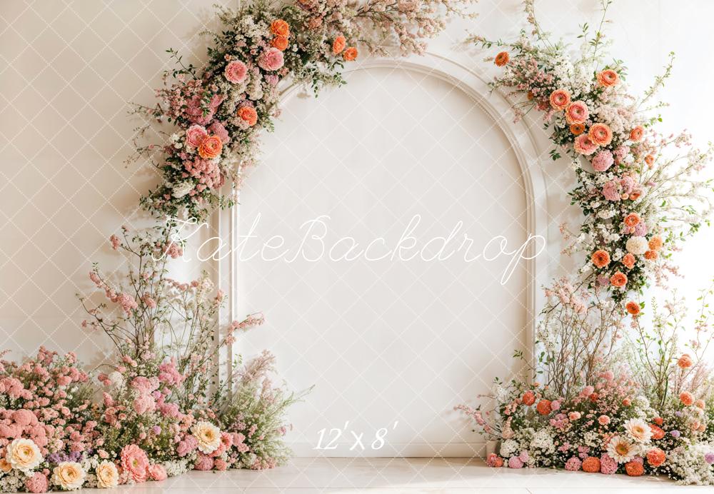Kate Spring Floral Arch Wedding Backdrop Designed by Emetselch