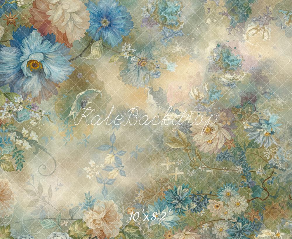KBPA 2025 Kate Fine Art Blue Floral Abstract Texture Backdrop Designed by Emetselch