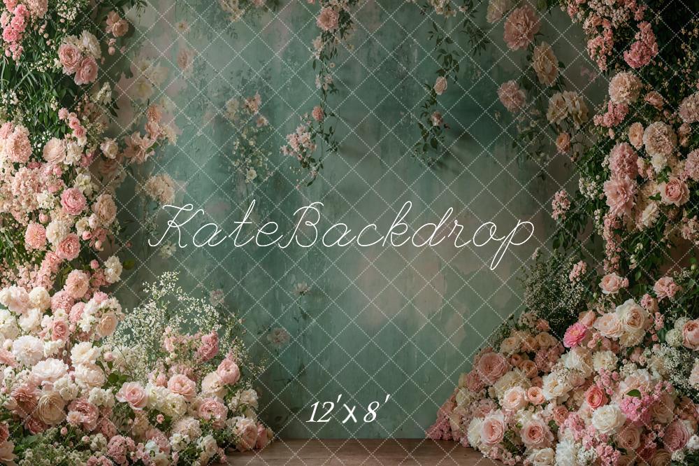 Spring Flower Arch Green Vintage Wall Foto Achtergrond Designed by Emetselch