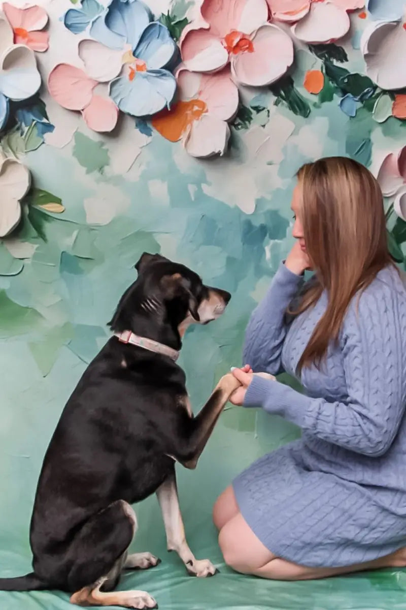 Kate Paint Floral Pastel Abstract Texture Backdrop Designed by Emetselch